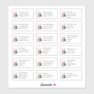 Sticker Gnome mignonne Noël 18 Nom individuel Adresses