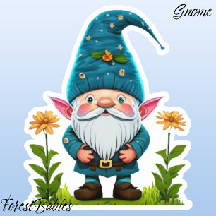 Sticker Gnome Whimsical Cute Adorable Gonk Cartoon Graphiq