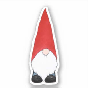 Sticker Gnome With Tall Red Hat