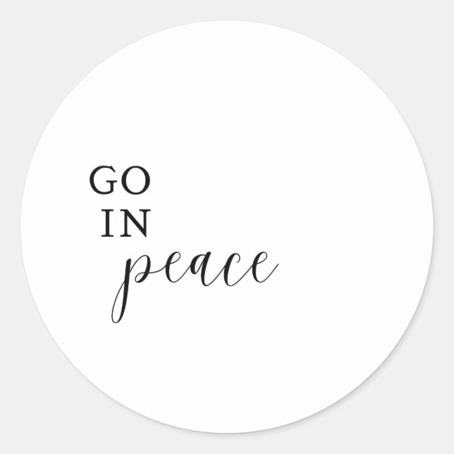 Sticker "Go In Peace" (Devant)