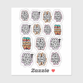 Sticker "God Never Leaves You" Christian Temporary Tattoos