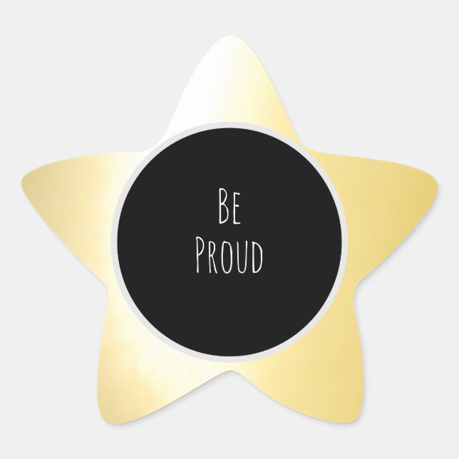 Sticker Gold "Be Fier" (Devant)