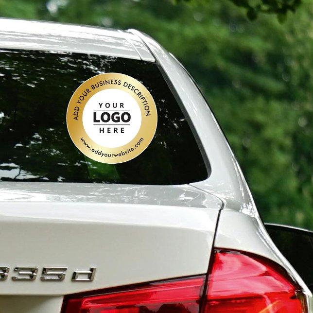 Sticker Gold Business Logo Website Car Window Decal (Créateur téléchargé)