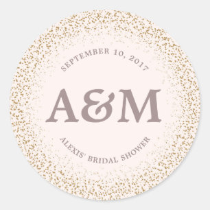 Sticker Gold Confetti Fête des mariées Favoriser