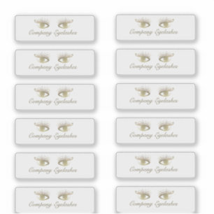 Sticker Gold Eyelashes Beauté Logo Packaging Business