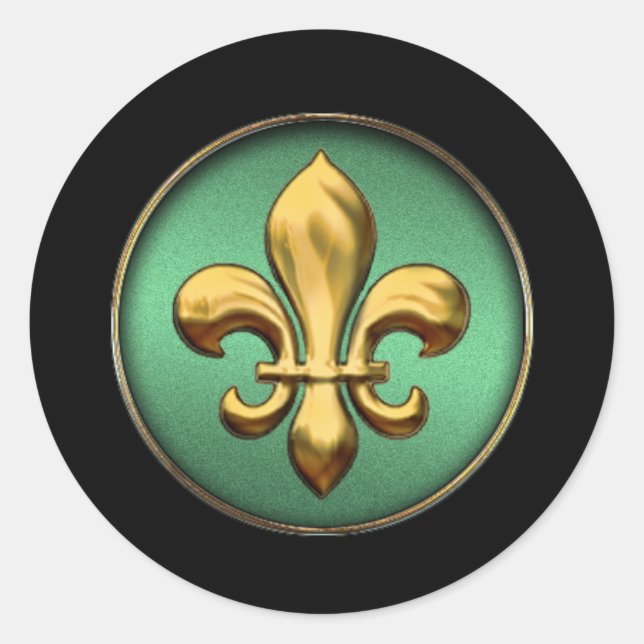Sticker Gold Fleur de Lis (Devant)
