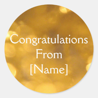 Sticker Golden Félicitations