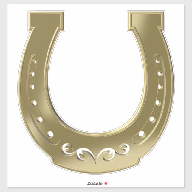 Sticker Golden horseshoe (Feuille)