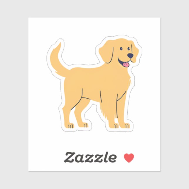 Sticker Golden Retriever (Feuille)