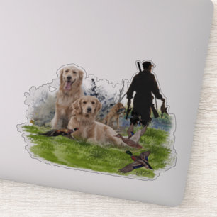 Sticker Golden Retrievers - Excellents chiens de chasse