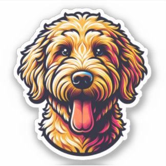 Sticker Goldendoodle Vinyl Dog