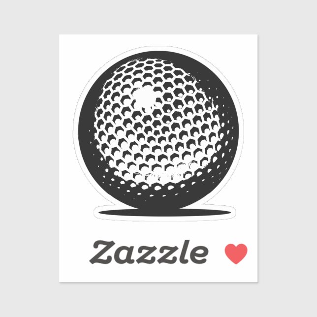 Sticker Golf Ball Gros Plans Sports (Feuille)