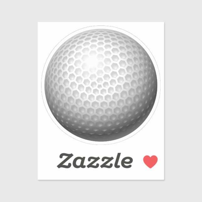 Sticker Golf Ball Gros Plans Sports (Feuille)