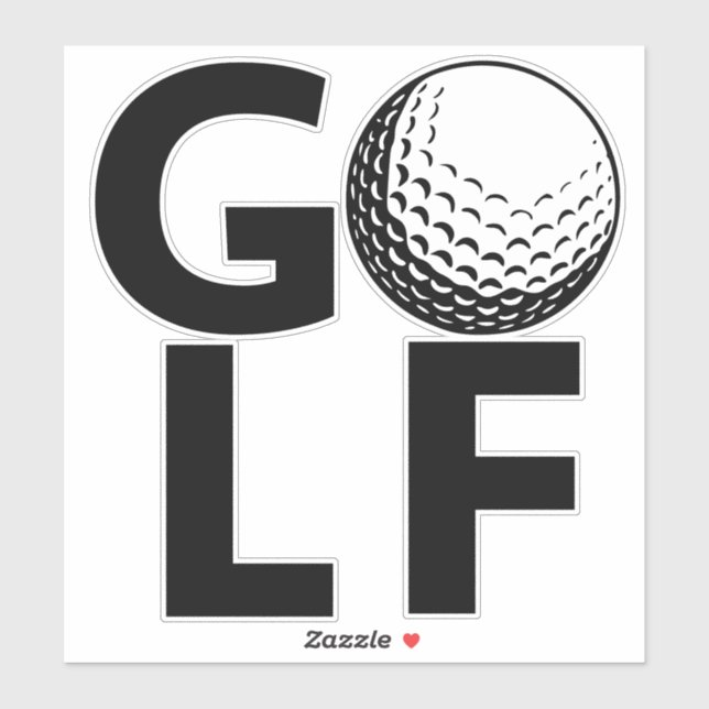 Sticker Golf classique Vintage Tey Up (Feuille)