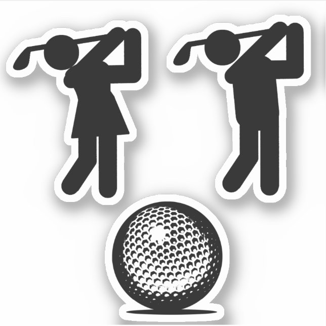 Sticker Golf & Golf Ball (Devant)
