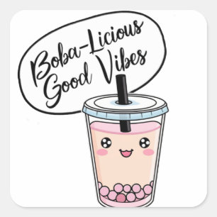 Sticker Good Vibes de Boba