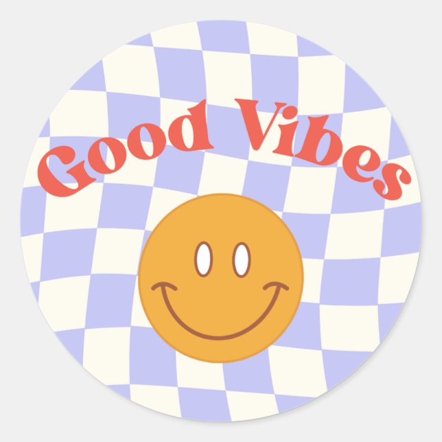 Sticker Good Vibes Round (Devant)