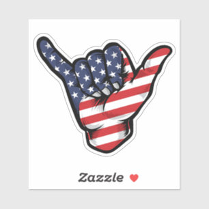 Sticker Good Vibes Shaka Hand America