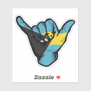Sticker Good Vibes Shaka Hand Bahamas
