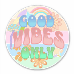 Sticker Good Vibes uniquement   Retro Vintage