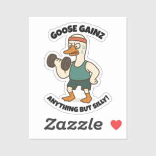 Sticker Goose Gainz – Conception de séance de gym drôle de