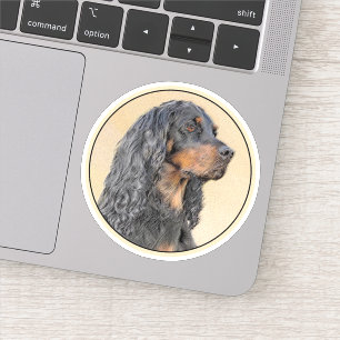 Sticker Gordon Setter Peinture - Joli art original chien