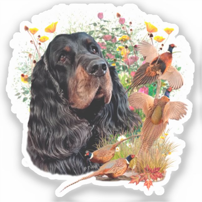 Sticker Gordon Setter Tapestry Poster Acrylic Print Tripty (Recto)