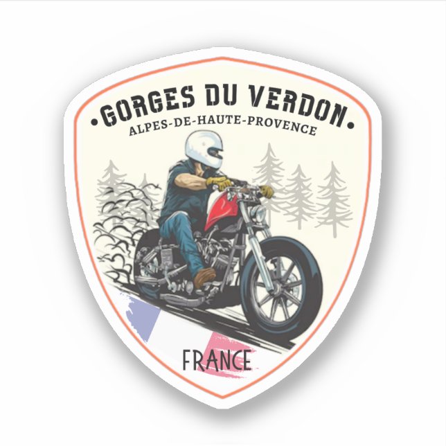 Sticker Gorge du Verdon - les Gorges du Verdon motobike (Devant)