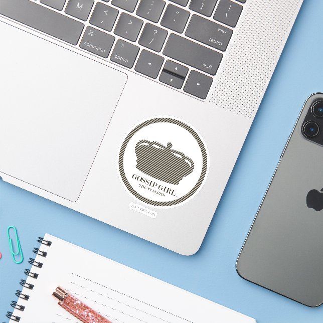 Sticker Gossip Girl TV Series Crown Icon (Ordinateur portable avec iPhone)
