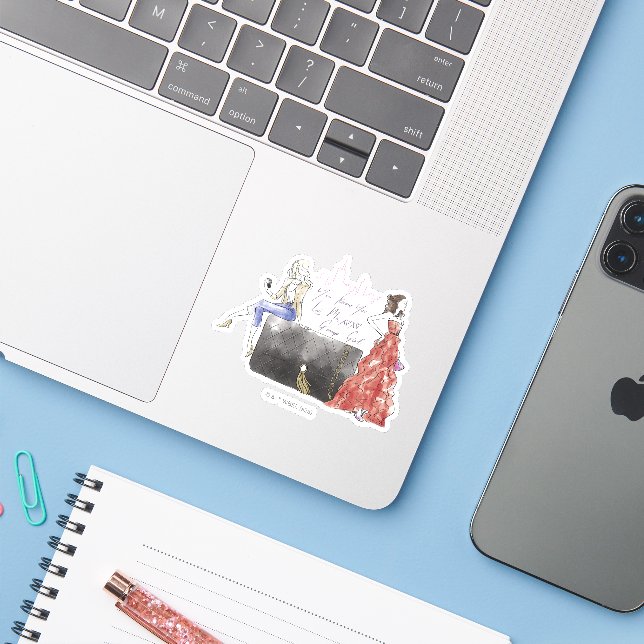 Sticker Gossip Girl - Vous Savez Que Vous M'Aimez (Ordinateur portable avec iPhone)