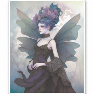 Sticker Goth Dark Fairy Girl Imaginaire Art