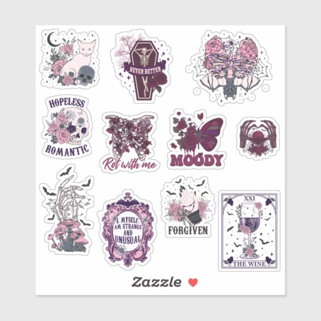Sticker Goth & Halloween (Feuille)