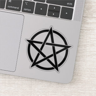 Sticker Gothique Wicca Pentagram Élégant Vinyl Cutout