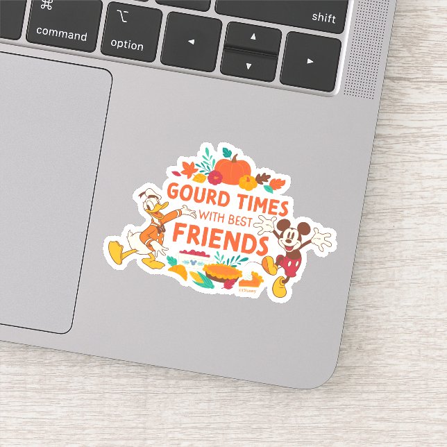 Sticker Gourd Times avec Donald et Mickey (Détail)