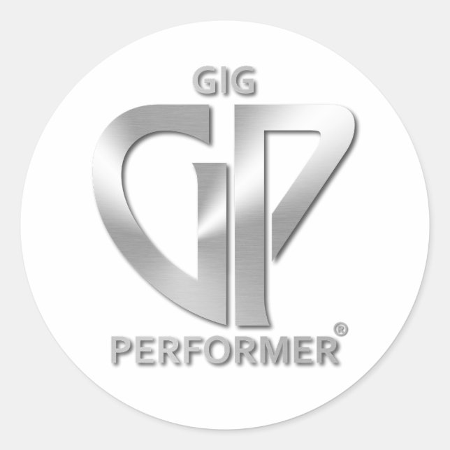 Sticker GP rond avec logo en argent (Devant)