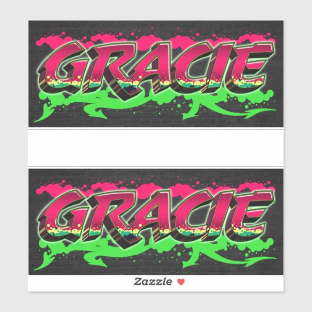 Sticker Gracie Prénom (Feuille)