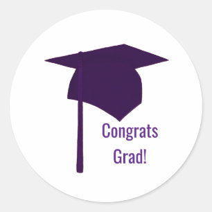 Sticker Grad Casquette pourpre Grad Congrats Tasse