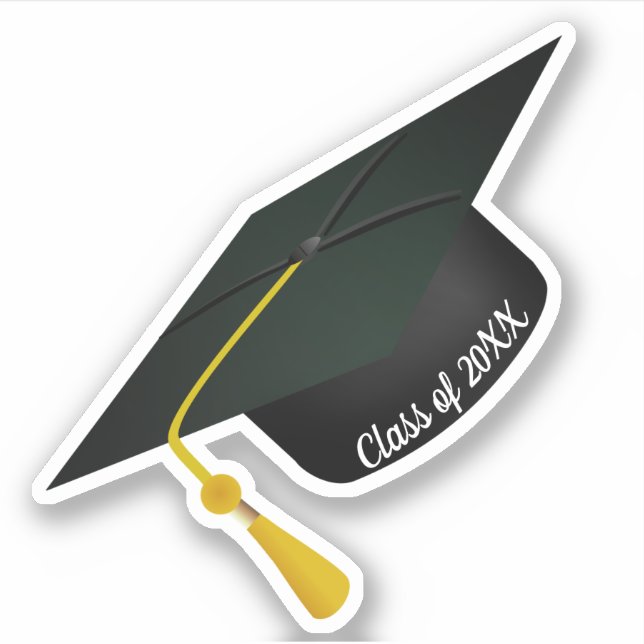 Sticker Grad Casquette Tassel Graduation (Devant)
