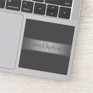 Sticker Gradient gris foncé moderne Nom ou raison sociale