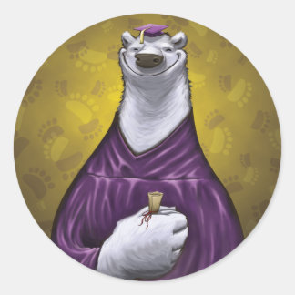 Sticker Graduate Ours Polaire violet