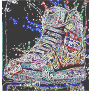 Sticker Graffiti coloré tendance Basket