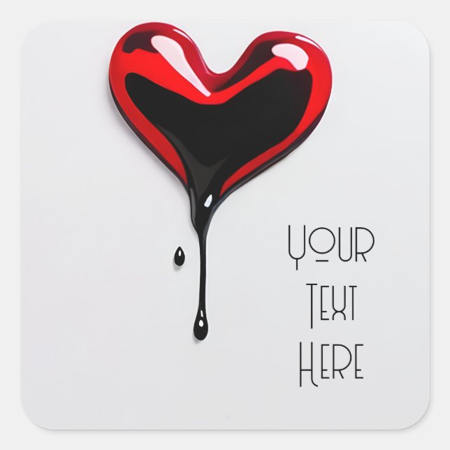 STICKER graffiti love heart art deco your text  (Front)