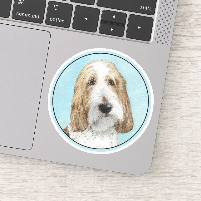 Sticker Grand Basset Griffon Vendeen - Art Chien original (Détail)