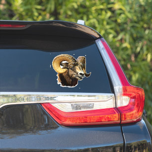 Sticker Grand bélier mouton de montagne Big Horn