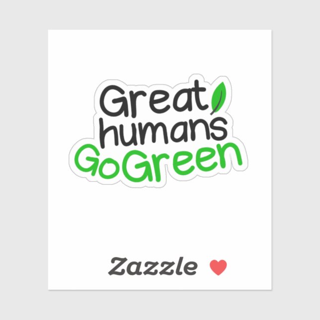 Sticker Grand devenez écolo humain (Feuille)