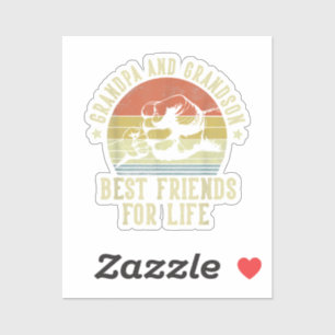 Sticker Grand-père et grand-fils Meilleurs amis pour la vi