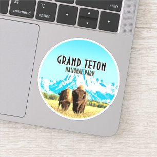 Sticker Grand Teton Park Vintage voyage du Wyoming
