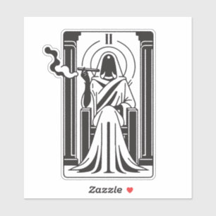 Sticker Grande Prêtresse du Tarot Fumant de l'Occulte