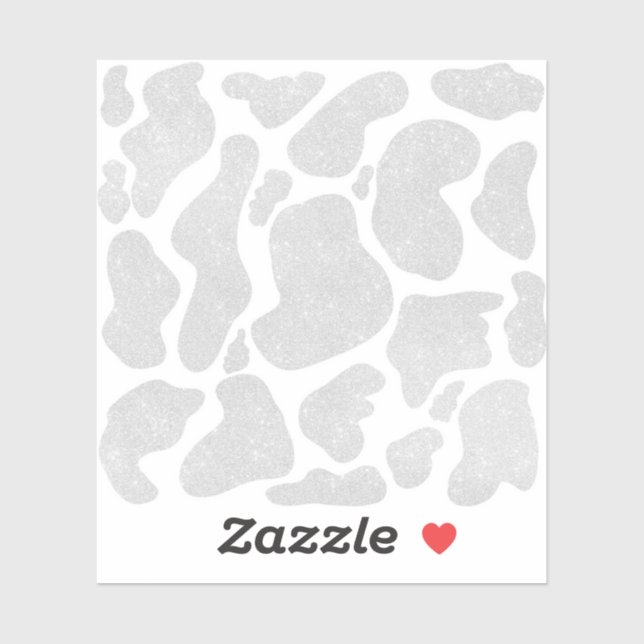 Sticker Grandes taches d'argent blanc simple (Feuille)
