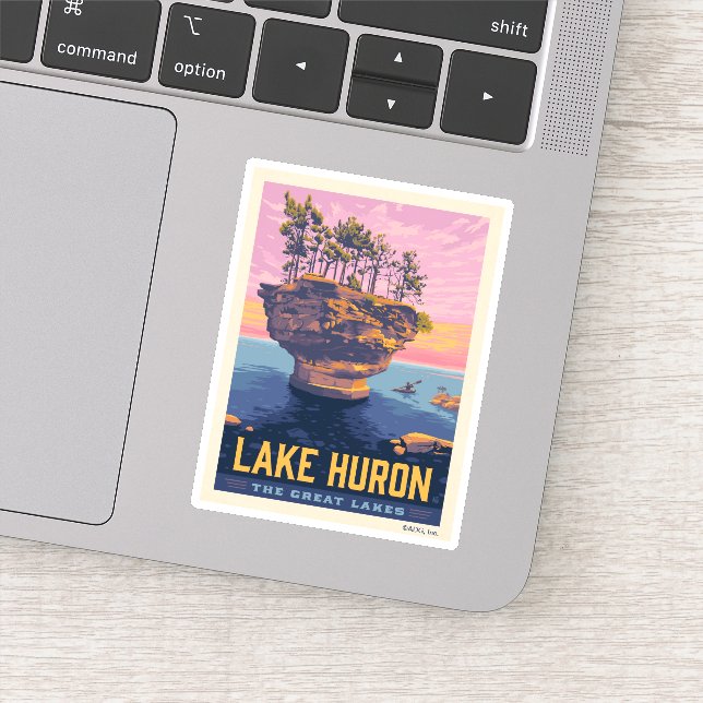 Sticker Grands Lacs | Lac Huron (Détail)